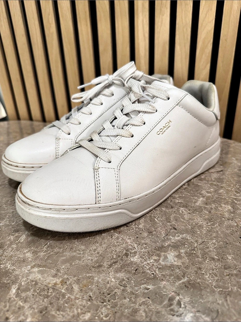 Coach High Line Low Top Sneaker White USED Size 10